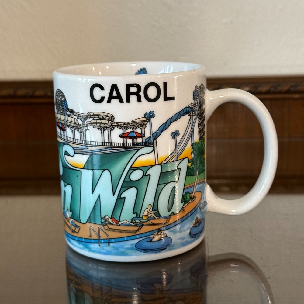 Vintage Wet 'N Wild CAROL Personalized Name Mug‎ Carol Water Park Novelty Funny